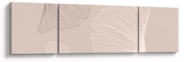 Obraz - Béžové listy N⁰6 (170x50 cm)
