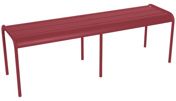 Červená kovová lavice Fermob Luxembourg 145 cm