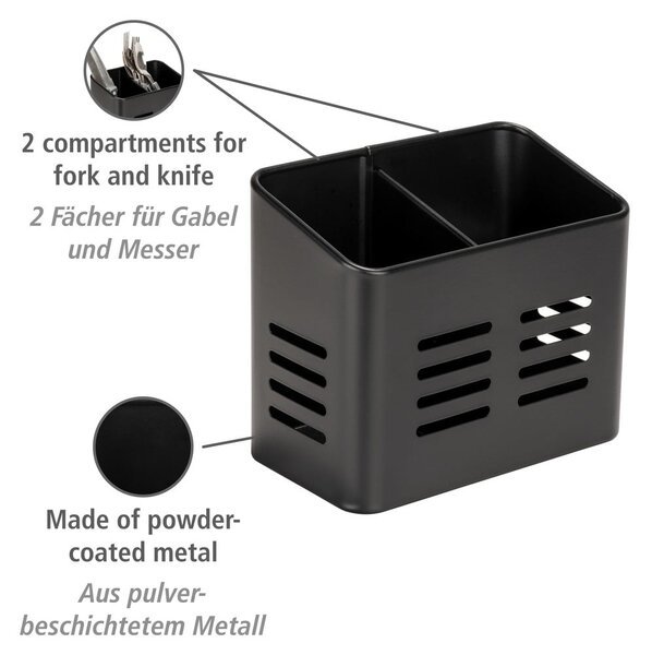 Kovové stojany na příbory a ubrousky v sadě 2 ks Black Outdoor Kitchen Baco – Wenko
