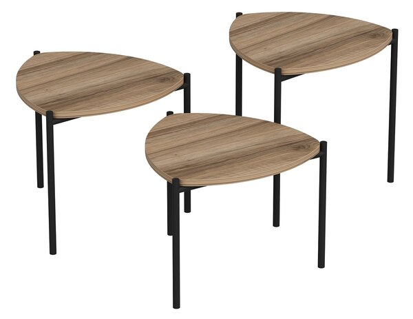 Set konferenčních stolků Lena 3 (Ořech)