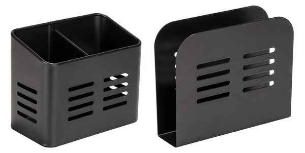 Kovové stojany na příbory a ubrousky v sadě 2 ks Black Outdoor Kitchen Baco – Wenko