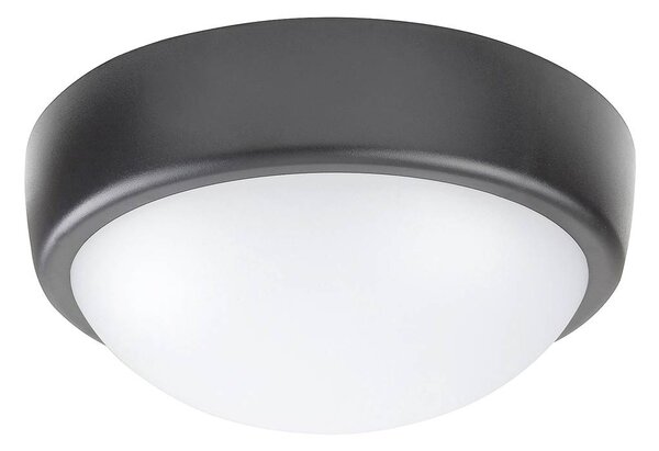 Venkovní stropní LED osvětlení BORIS, 10W, denní bílá, 16cm, kulaté, černé, IP54