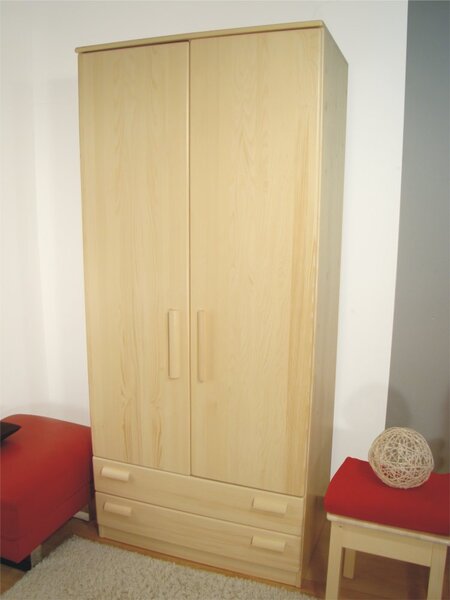 Vysoká policová skříň masiv NEA 200x90x40 (policová skříň z masivu)