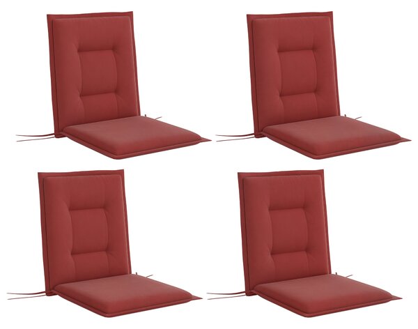 Outsunny 4dílná sada sedáků 108 x 50 x 5 cm s popruhy, vnitřní a venkovní podušky, polštáře na sedačky, lavicové podušky pro zahradní nábytek, jídelní