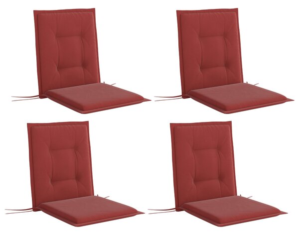 Outsunny 4dílná sada sedáků 108 x 50 x 5 cm s popruhy, vnitřní a venkovní podušky, polštáře na sedačky, lavicové podušky pro zahradní nábytek, jídelní