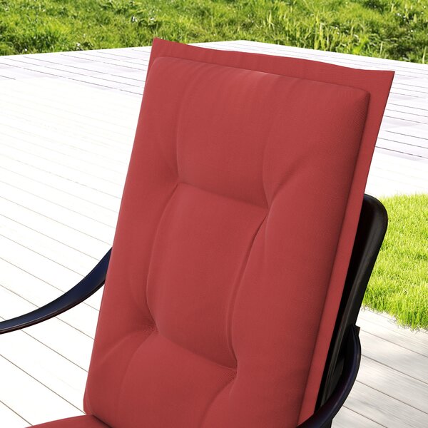 Outsunny 4dílná sada sedáků 108 x 50 x 5 cm s popruhy, vnitřní a venkovní podušky, polštáře na sedačky, lavicové podušky pro zahradní nábytek, jídelní