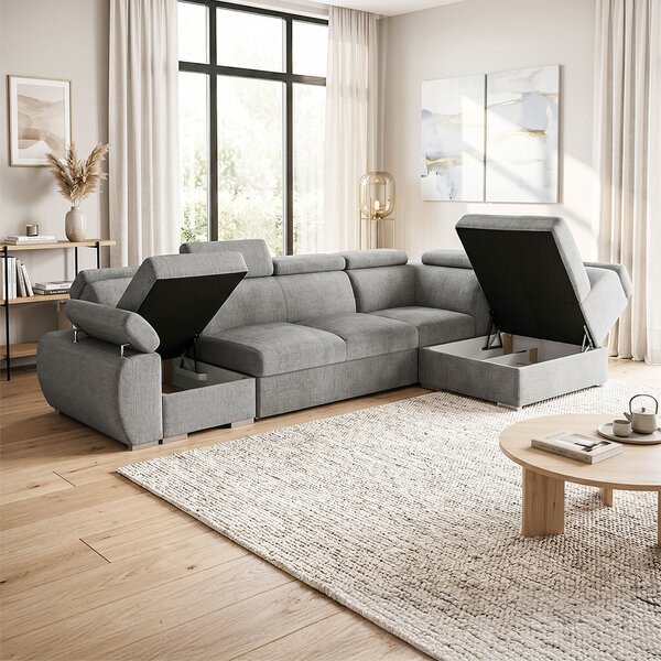 Sedací souprava BASTON | 320x180 cm | rozkládací + úložný prostor | VÝBĚR TKANIN
