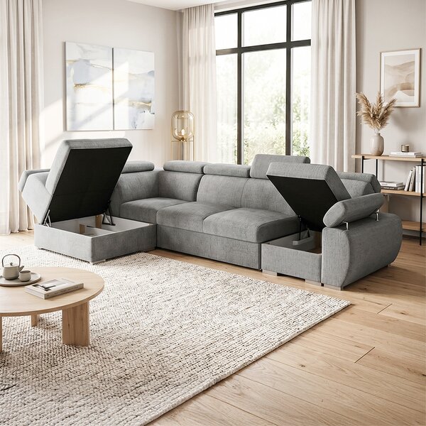 Sedací souprava BASTON | 180x320 cm | rozkládací + úložný prostor | VÝBĚR TKANIN