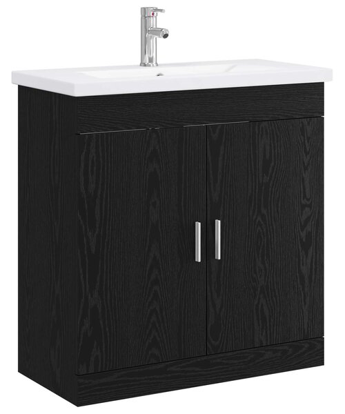 Sada koupelnového nábytku Černý dub 81 x 40 x 84,5 cm 3404359