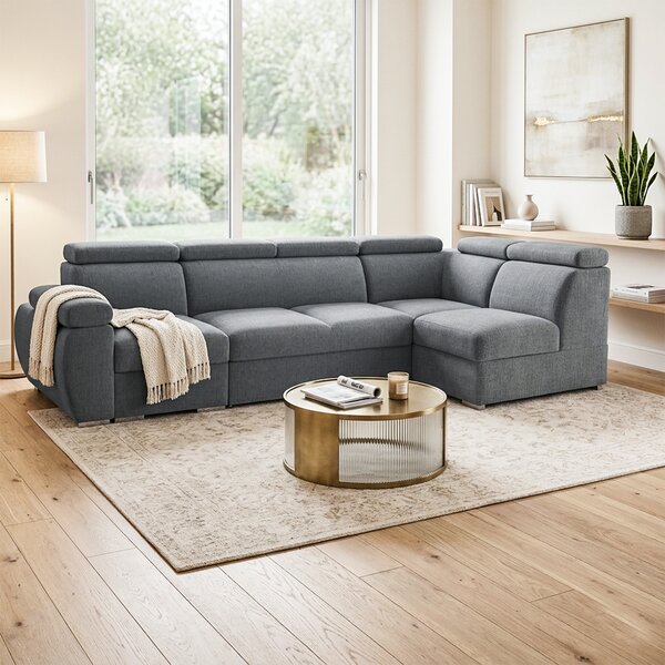 Sedací souprava BASTON | 320x165 cm | rozkládací + úložný prostor | VÝBĚR TKANIN