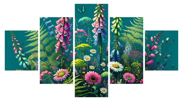 Obraz - Luční kvítí (125x70 cm)