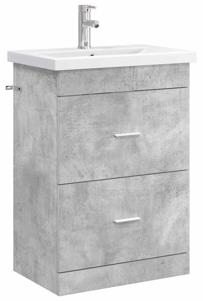 Sada koupelnového nábytku Betonově šedá 61 x 40 x 84,5 cm 3404369