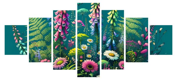 Obraz - Luční kvítí (210x100 cm)