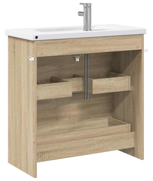 Sada koupelnového nábytku Dub sonoma 81 x 40 x 84,5 cm 3404376