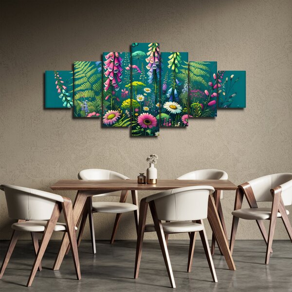 Obraz - Luční kvítí (210x100 cm)