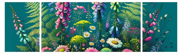 Obraz - Luční kvítí (170x50 cm)