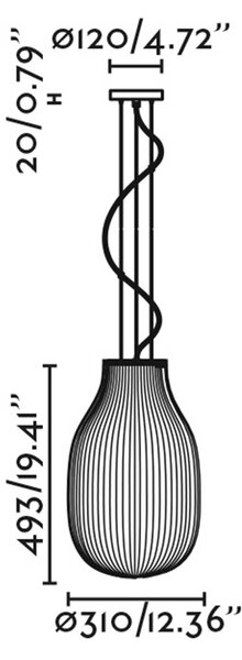 Faro Isabelle E27 závěsné svítidlo 500mm