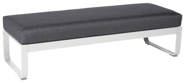Tmavě šedá čalouněná lavice Fermob Bellevie 148 cm s bílou podnoží