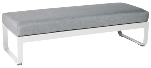 Šedá čalouněná lavice Fermob Bellevie 148 cm s bílou podnoží
