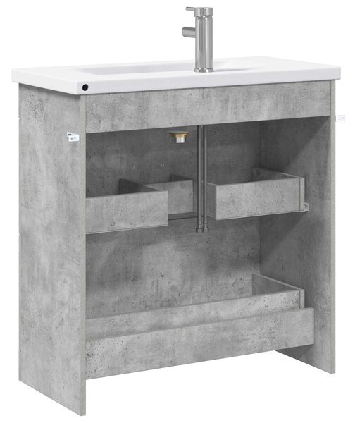 Sada koupelnového nábytku Betonově šedá 81 x 40 x 84,5 cm 3404377