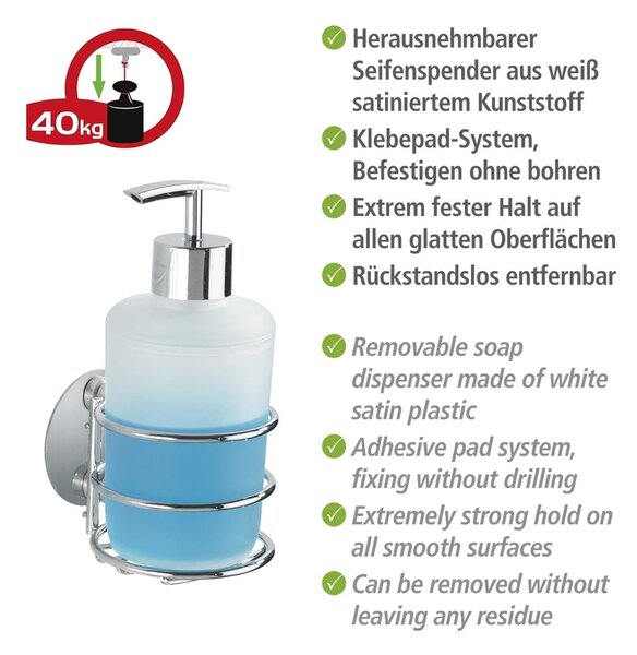 Šedá samodržící sada doplňků do koupelny z nerezové oceli Turbo-Loc – Wenko