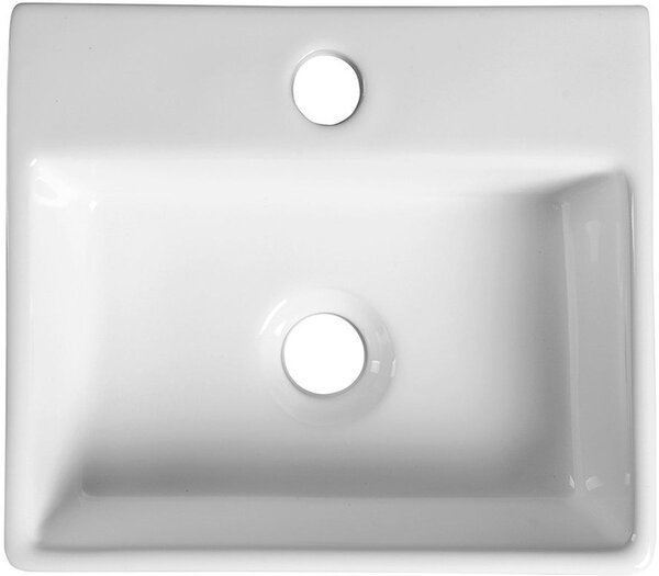Sapho Small umyvadlo 33.5x29 cm obdélníkový klasický-na pult bílá lesk BH7002