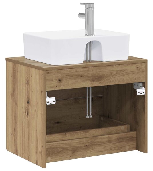 Sada koupelnového nábytku Dub artisan Kompozitní dřevo 3404389