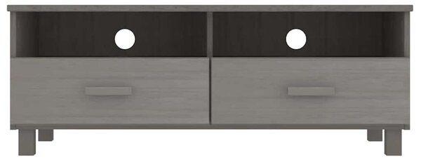 TV stolek HAMAR světle šedý 106 x 40 x 40 cm masivní borovice 340471
