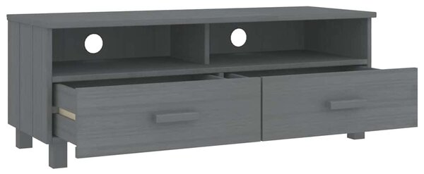 TV stolek HAMAR tmavě šedý 106 x 40 x 40 cm masivní borovice 340470