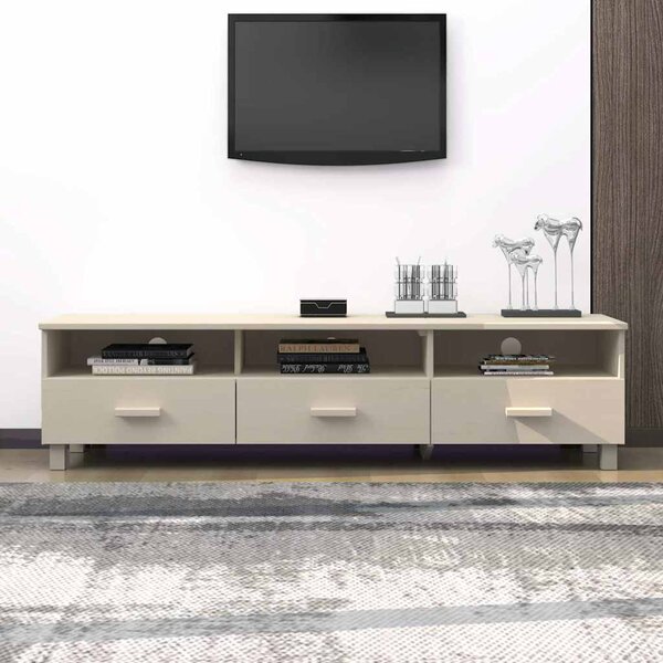 TV stolek HAMAR medově hnědý 158 x 40 x 40 cm masivní borovice 340472