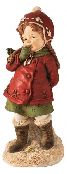 Soška holčička C 24,7 cm VÁNOCE BRANDANI (barva - červená,zelená)