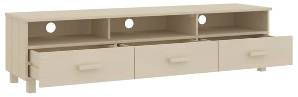 TV stolek HAMAR medově hnědý 158 x 40 x 40 cm masivní borovice 340472