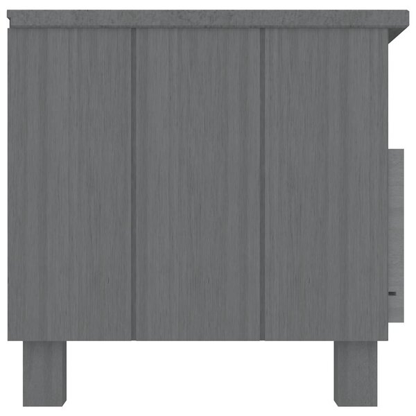 TV stolek HAMAR tmavě šedý 106 x 40 x 40 cm masivní borovice 340470