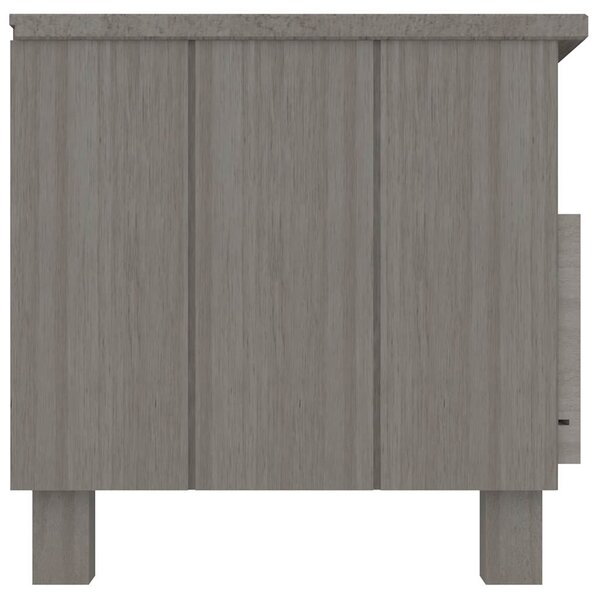 TV stolek HAMAR světle šedý 106 x 40 x 40 cm masivní borovice 340471