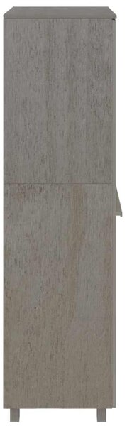 Šatní skříň HAMAR světle šedá 89 x 50 x 180 cm masivní borovice 340483