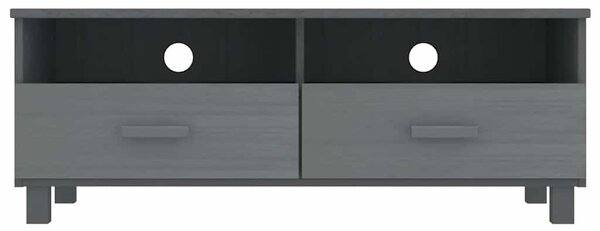 TV stolek HAMAR tmavě šedý 106 x 40 x 40 cm masivní borovice 340470