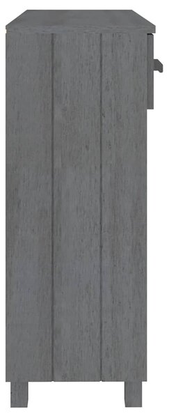 Konzolový stolek HAMAR tmavě šedý 90x35x90 cm masivní borovice 340466