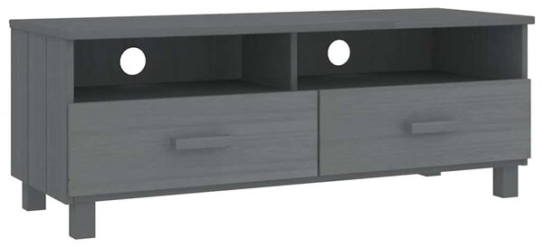 TV stolek HAMAR tmavě šedý 106 x 40 x 40 cm masivní borovice 340470