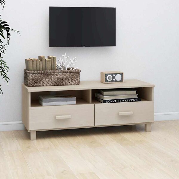 TV stolek HAMAR medově hnědý 106 x 40 x 40 cm masivní borovice 340468