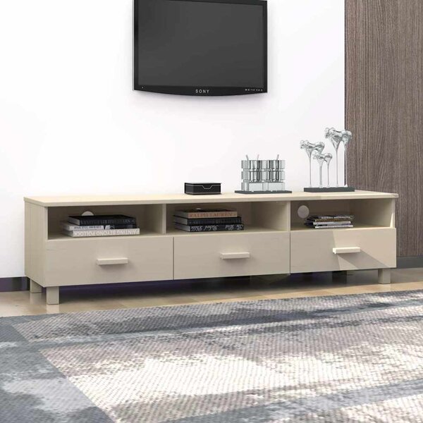 TV stolek HAMAR medově hnědý 158 x 40 x 40 cm masivní borovice 340472