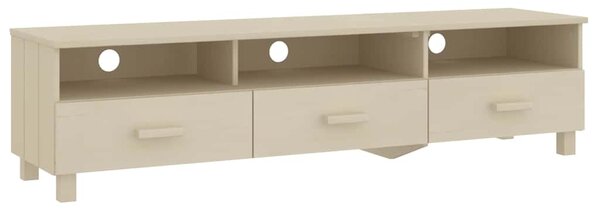 TV stolek HAMAR medově hnědý 158 x 40 x 40 cm masivní borovice 340472