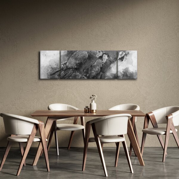 Obraz - Akvareloví papoušci (170x50 cm)