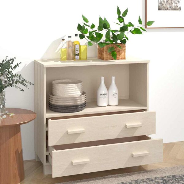 Příborník HAMAR medově hnědý 85 x 35 x 80 cm masivní borovice 340496