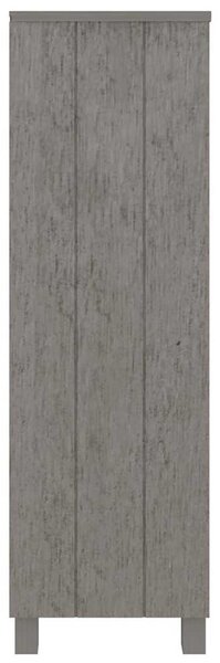 Knihovna HAMAR světle šedá 85 x 35 x 112 cm masivní borovice 340487