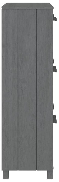 Botník HAMAR tmavě šedý 59,5 x 35 x 117 cm masivní borovice 340514