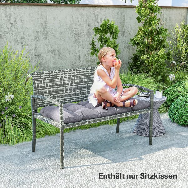 Židle na lavici Outsunny 105 x 46 x 12,5 cm s popruhy, polstrování na venkovní židle, voděodolné polstrování UPF50+, polštář na sezení, polštářek, pod