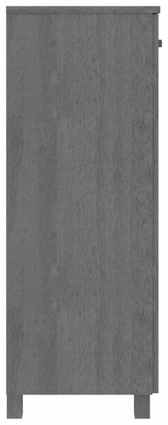 Botník HAMAR tmavě šedý 85 x 40 x 108 cm masivní borovice 340518