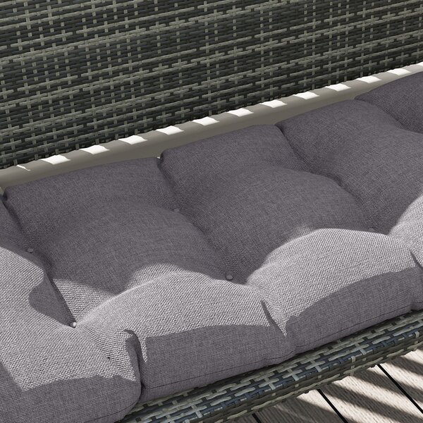 Židle na lavici Outsunny 105 x 46 x 12,5 cm s popruhy, polstrování na venkovní židle, voděodolné polstrování UPF50+, polštář na sezení, polštářek, pod