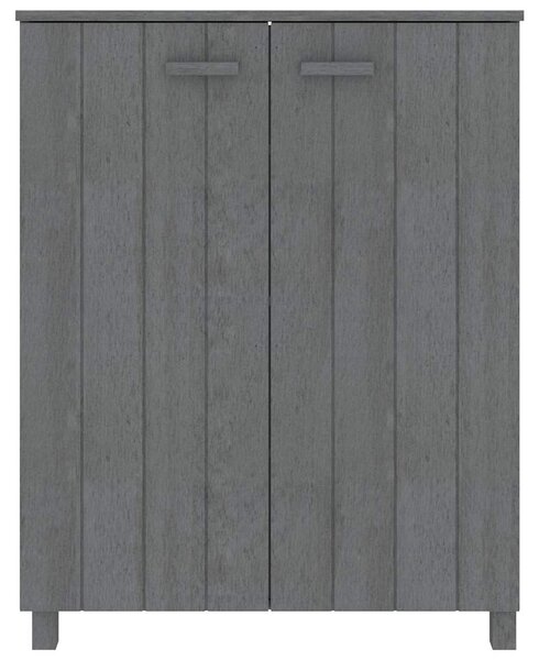 Botník HAMAR tmavě šedý 85 x 40 x 108 cm masivní borovice 340518