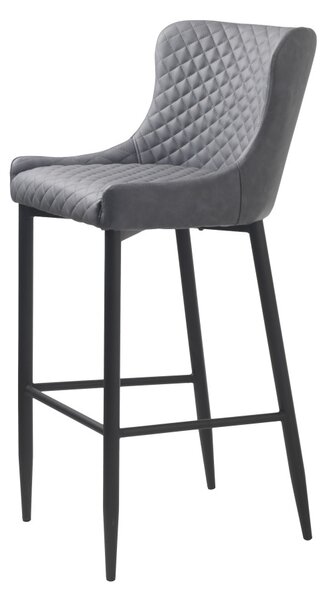 Designová barová židle Hallie šedá